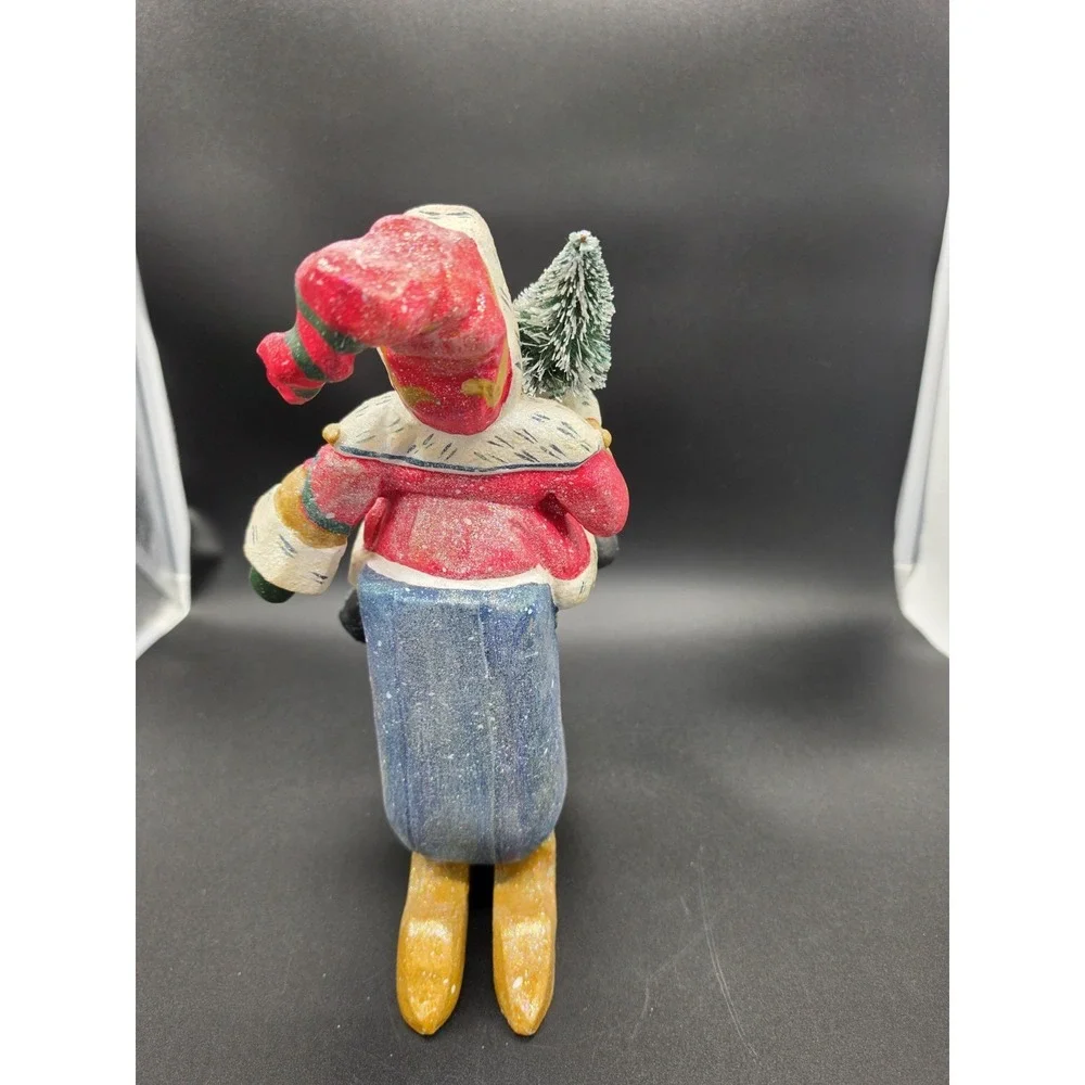 Vintage 1999‎ House Of Hatten Denise Calla Santa Claus Riding On An Ice Skate